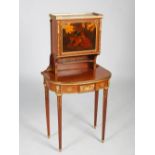 A late 19th century French mahogany and gilt metal mounted bonheur de jour in the manner of Francois