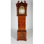 A 19th century mahogany and marquetry longcase clock, A. BUTLER, NORTHWICH, the brass dial with