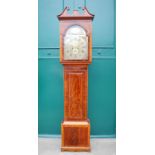 A late 18th/early 19th century mahogany and boxwood lined longcase clock, H.D. MUNRO, DOLLAR, with