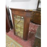 Mahogany and Astra glazed corner cabinet