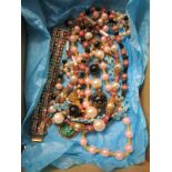 Collection of vintage Napier jewellery - 6 necklaces, 1 bracelet