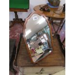 Walnut framed dressing table mirror