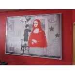 Large contemporary print, Mona Lisa and child
