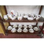 2 shelves of Royal Worcester Evesham pattern