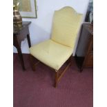 Single oak & upholstered chair