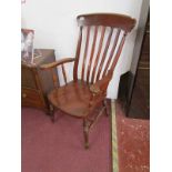 Victorian elm kitchen armchair