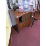 Georgian tambour front mahogany night stand