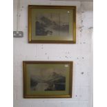 Pair of Scottish Highland pictures