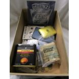 Box of coins, notes etc