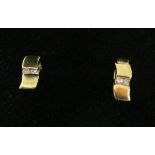 Diamond set gold earrings