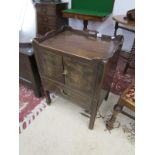 Georgian mahogany night stand with gallery top