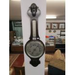 Edwardian oak barometer