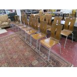 Set of 8 retro Scandinavian chairs