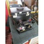 Electric Singer sewing machine and case