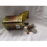 Tin of coins