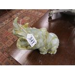 Ceramic rhino figure