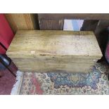 Pine blanket box with candle holder