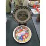 Royal Worcester plate and another