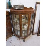 Mahogany bow front china cabinet