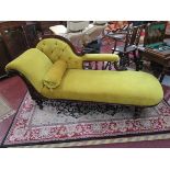 Victorian mahogany framed Chaise Longue