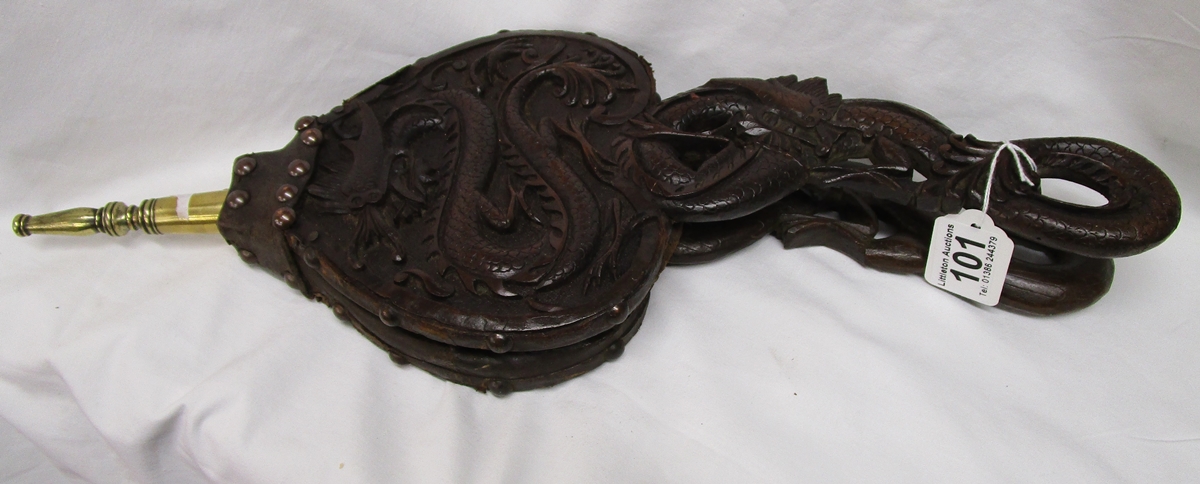 Finely carved set of bellows