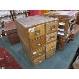 Pair of retro banks of four drawers