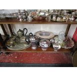 Shelf of silver plate