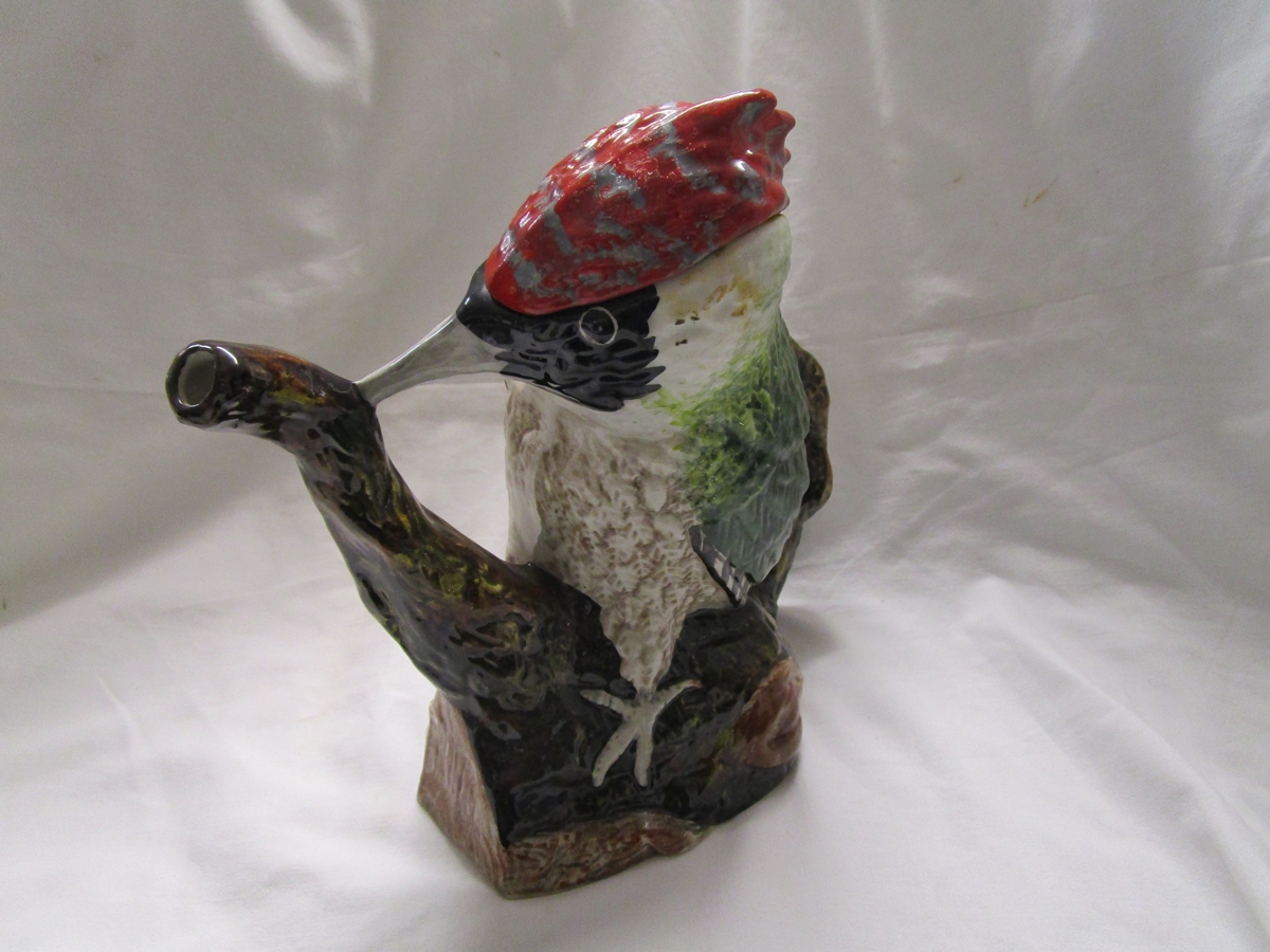 Novelty woodpecker teapot