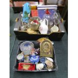 2 boxes of collectables to include Wedgwood etc