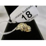 18ct gold diamond set ring