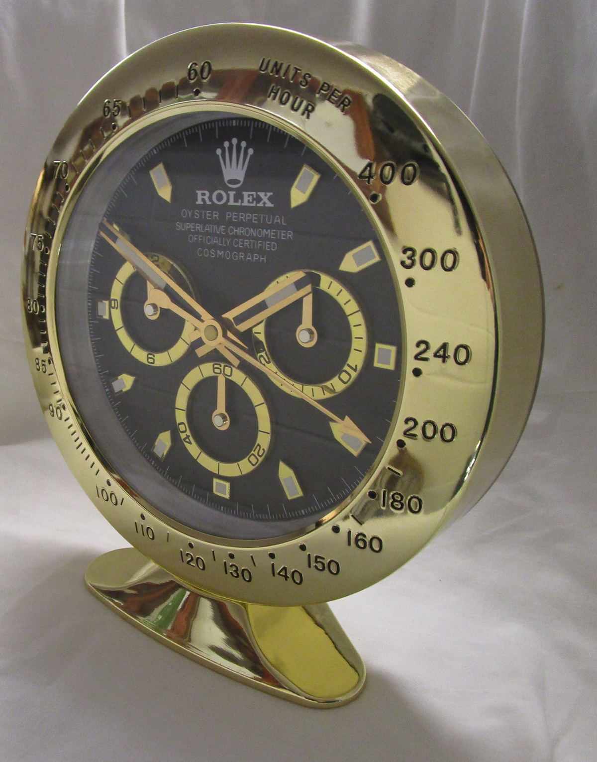 Rolex advertising desk clock with sweeping hand