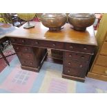 Victorian mahogany pedestal desk