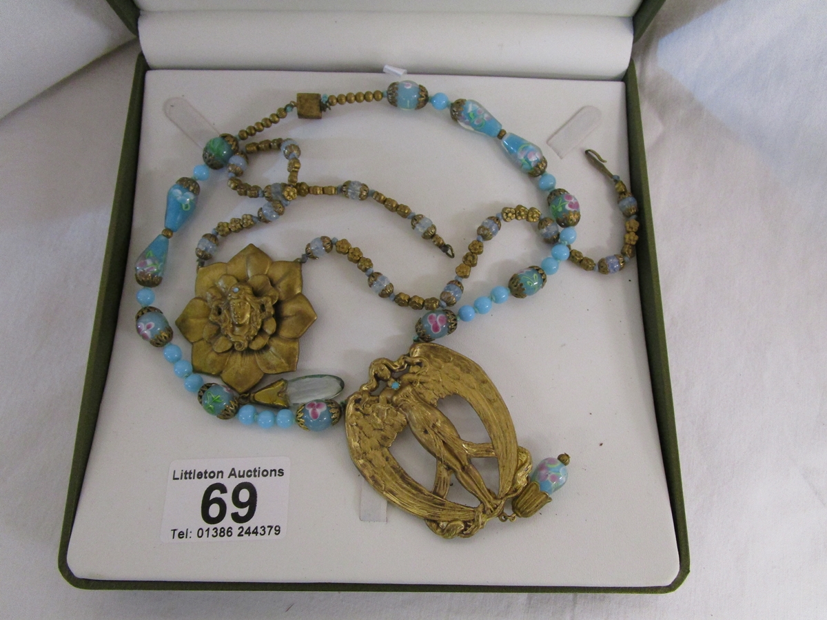 2 Art Nouveau necklaces