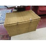 Large wicker laundry basket