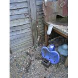 Tractor seat, candle holders etc