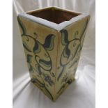 Interesting hand painted floral vase
