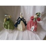 3 Royal Doulton figurines - Buttercup, Marguerite (A/F) and Regal Lady