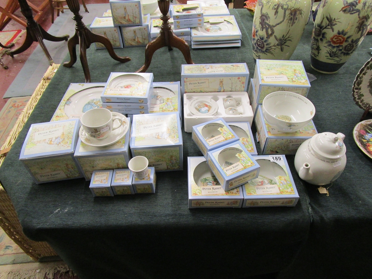 Large collection of boxed Peter Rabbit by Wedgwood