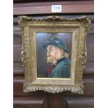 Interesting oil on board - Old gentleman by Rosemarie Gartner circa 1930/40