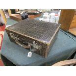 Antique Crocodile skin suitcase