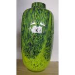 Large green Nailsea vase