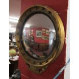 Regency gilt convex mirror