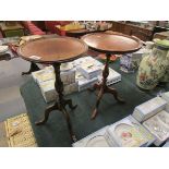 2 mahogany card tables