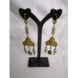Pair of Egyptian Revival earrings (stand included)
