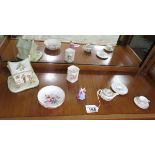 Shelf of china to include Royal Crown Derby