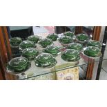 Set of 8 Oriental soup dishes with covers