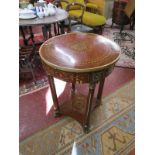 Inlaid and ormolu mounted French Empire style occasional table