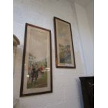 Pair of old hunting prints