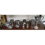 Shelf of silver plate