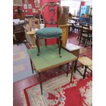 Pretty walnut dining chair & folding games table